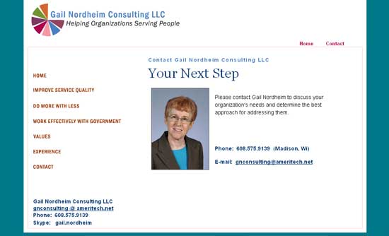 Image links to consultant site design